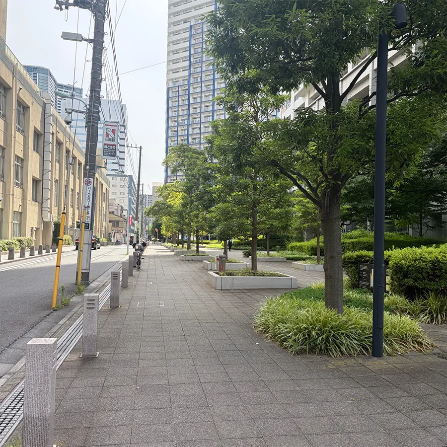 中央区セレモニーホールの駐車場への入り方3