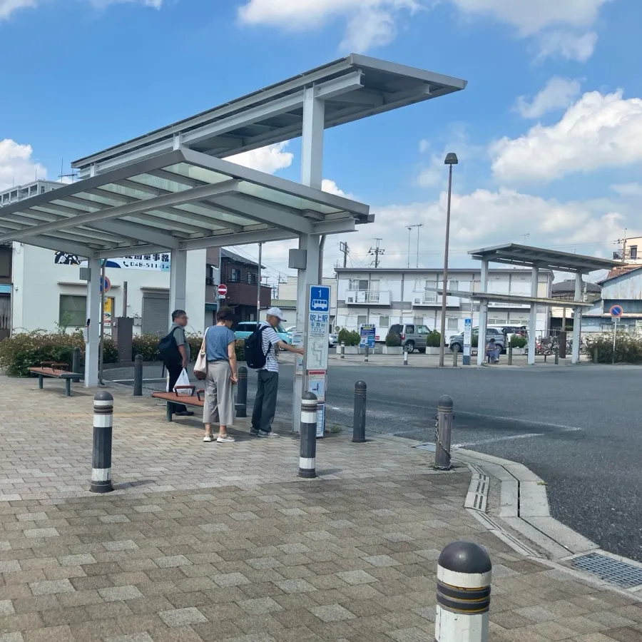 乗車するバス停