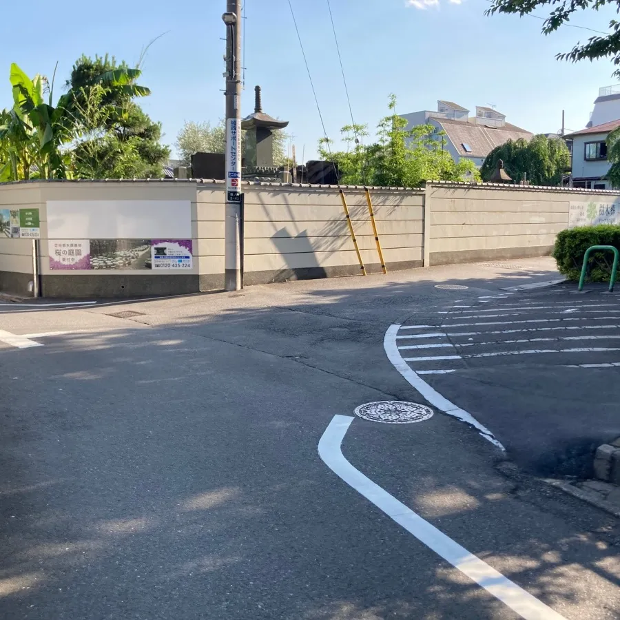 堀ノ内斎場の駐車場への入り方5