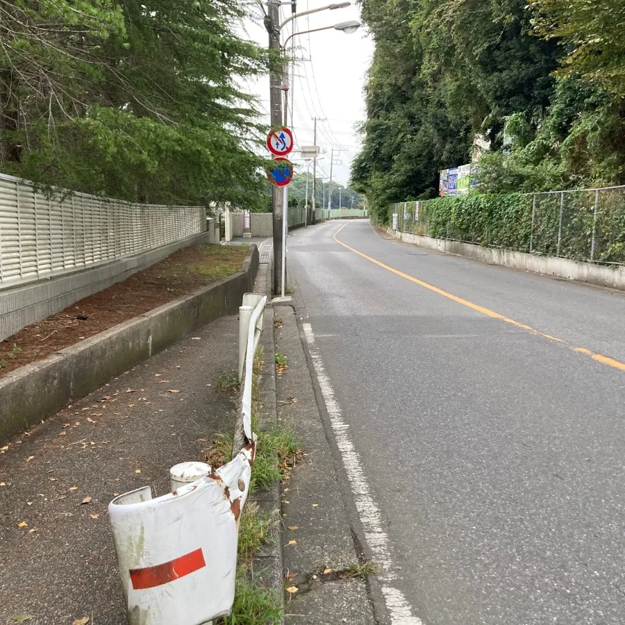 市川市斎場の駐車場への入り方2