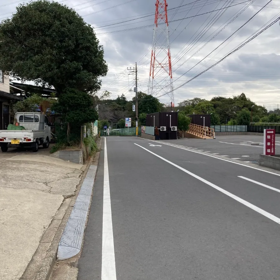 馬込斎場の駐車場への入り方2