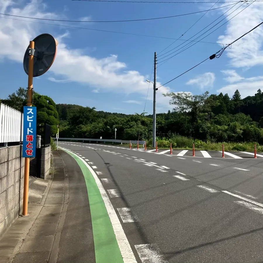越生斎場の駐車場への入り方2