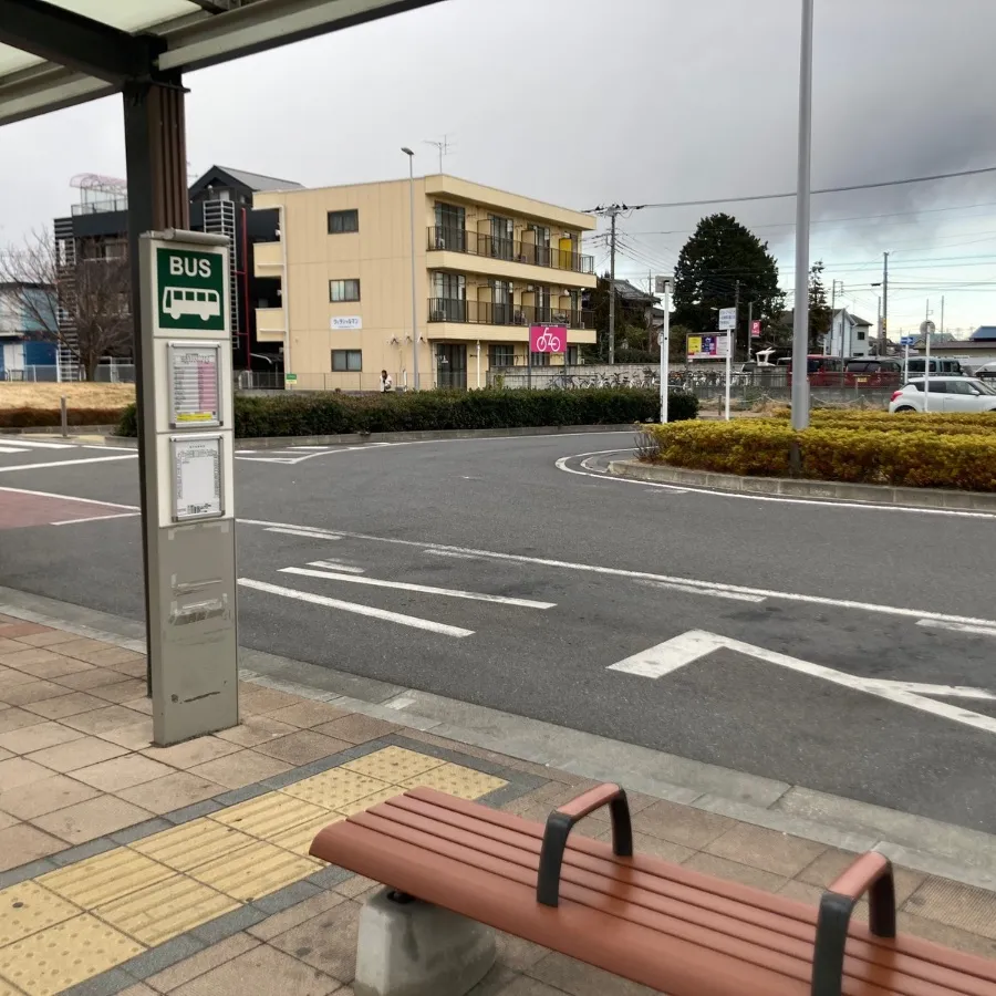 乗車するバス停