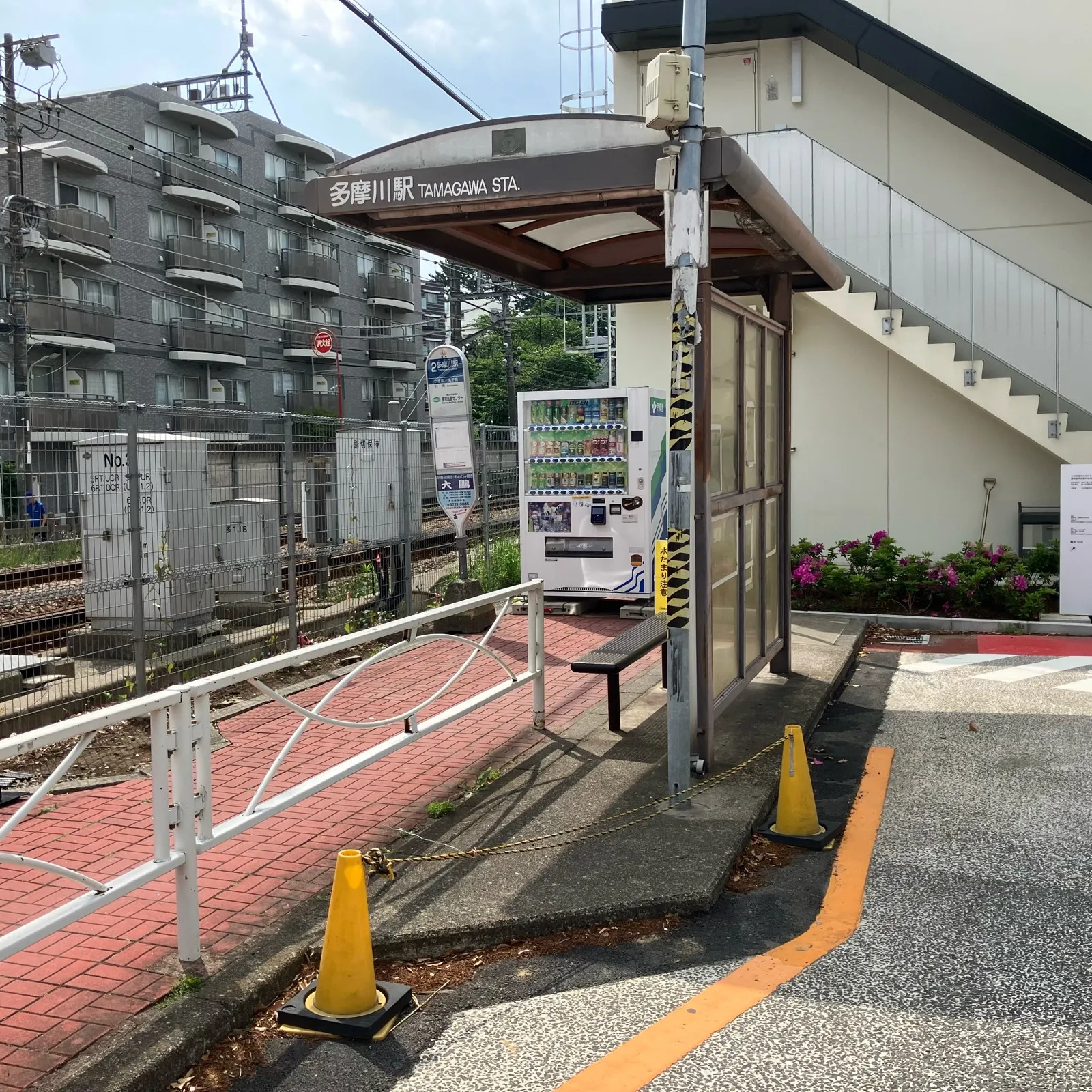 乗車するバス停