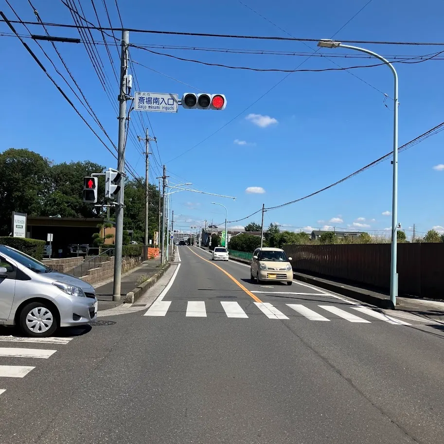 所沢市斎場の駐車場への入り方1