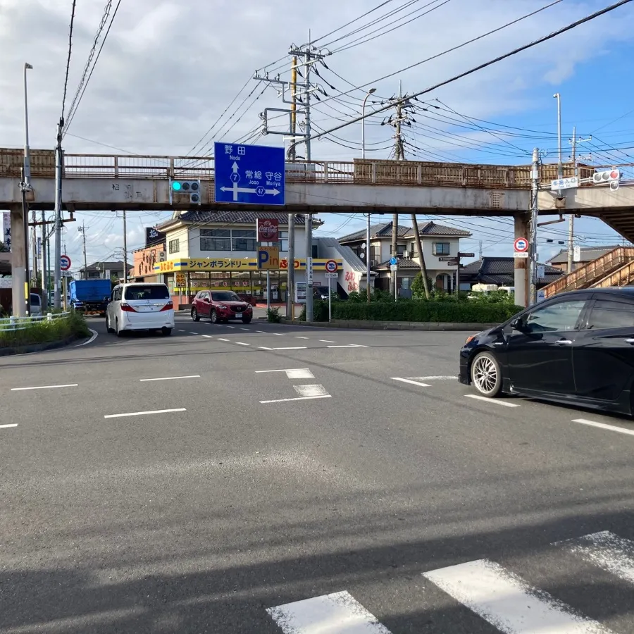 ウイングホール柏斎場の駐車場への入り方1