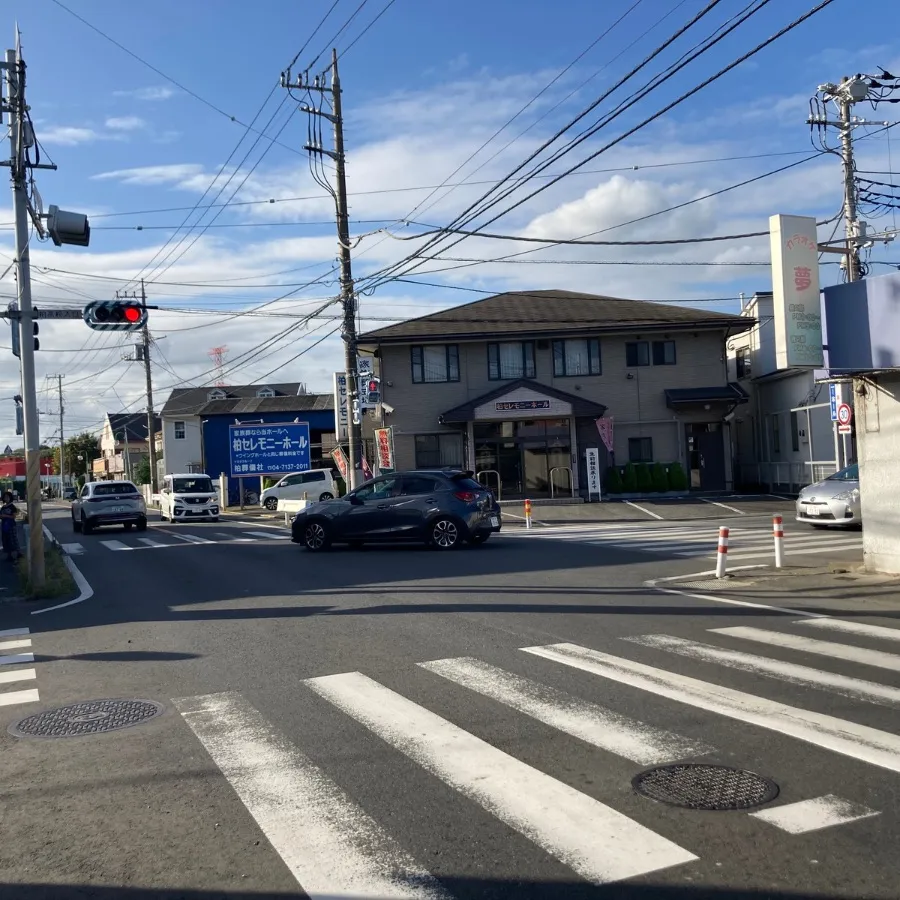 ウイングホール柏斎場の駐車場への入り方2