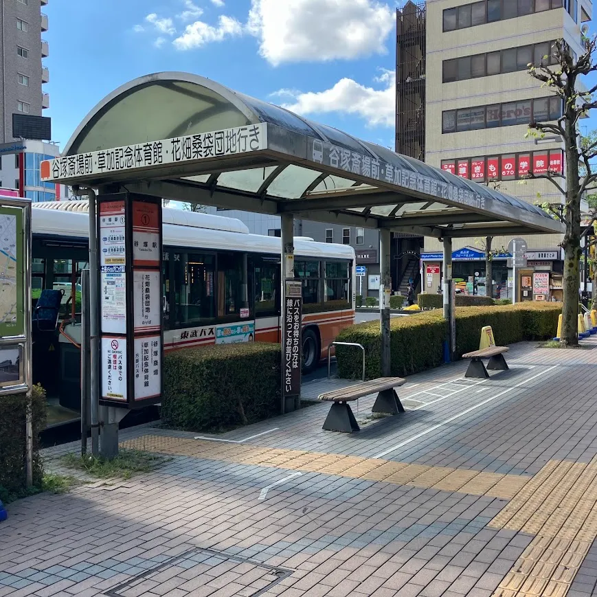 乗車するバス停