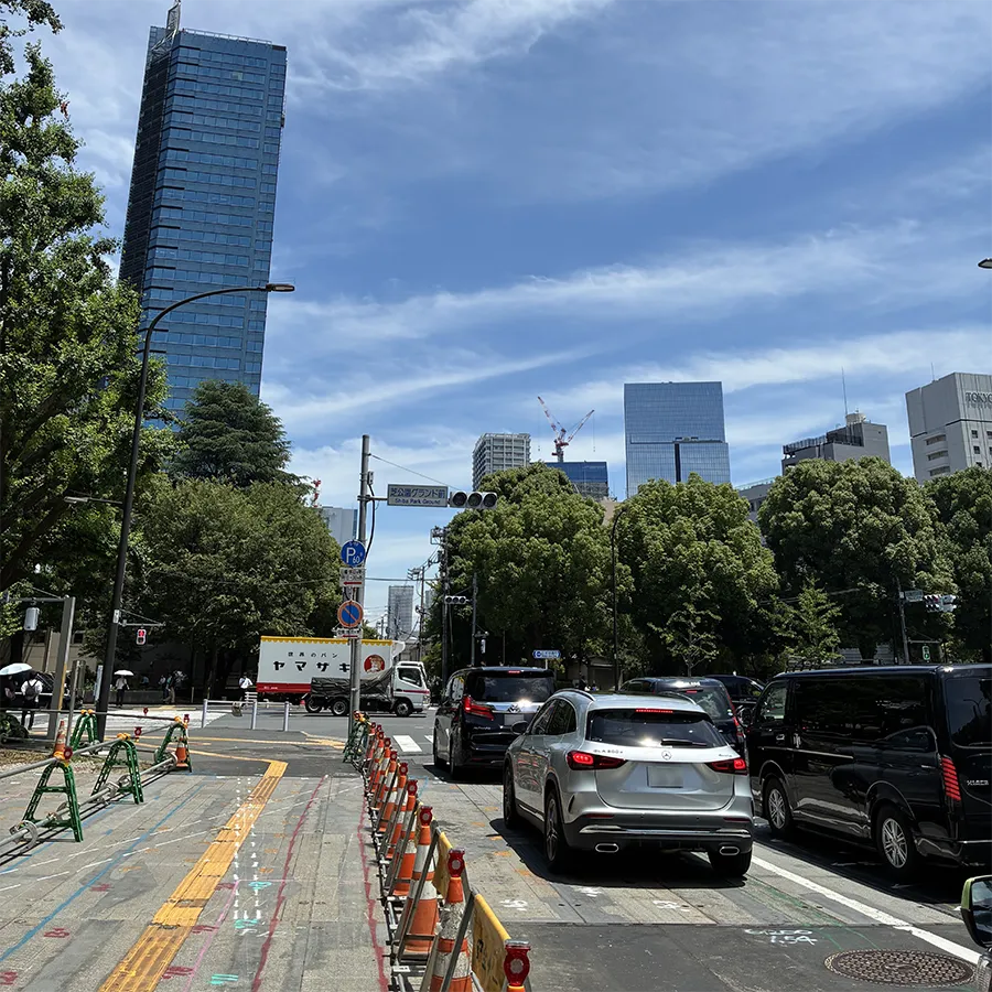 増上寺の駐車場への入り方1